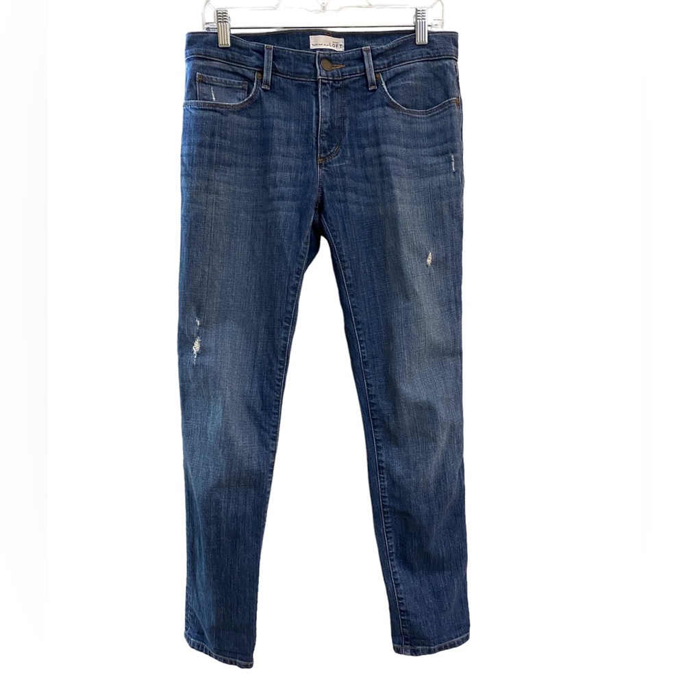 Ann Taylor made and loved denim slightly distressed denim jeans relaxed skinny 2